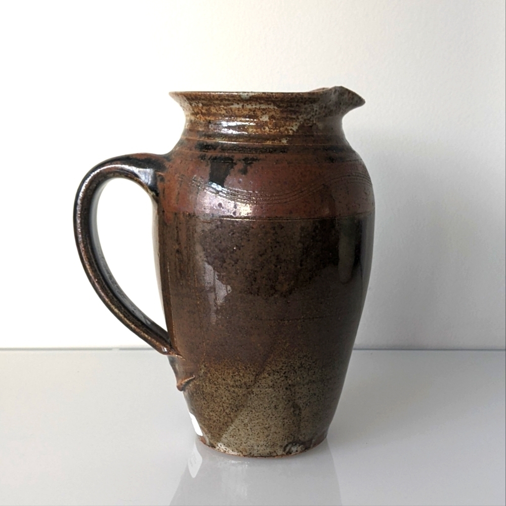 Stunning Pottery Pitcher Vessel Jug